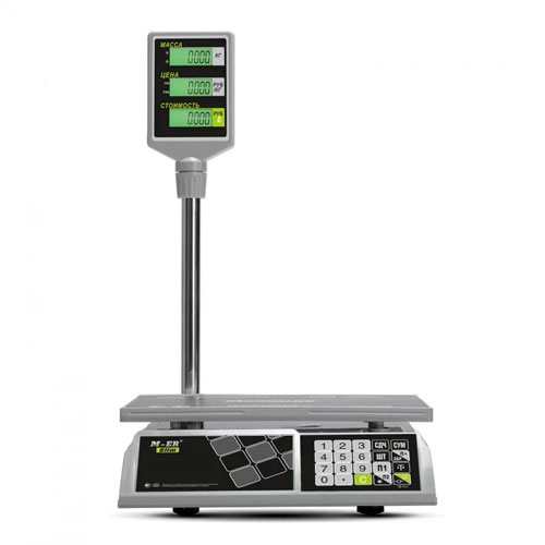 Торговые настольные весы M-ER 326 Slim с вертикальной стойкой